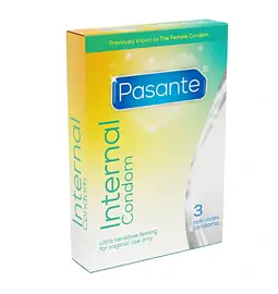 Ženské kondomy a pesary - Pasante Internal Dámský kondom bez latexu 3 ks