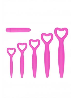 Vaginální dilatátory - OUCH! Set dilatátorů pro trénování svalů při vaginismu 5 ks - růžová - shmOU485PNK