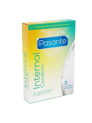 Ženské kondomy a pesary - Pasante Internal Dámský kondom bez latexu 3 ks - 5060150682551