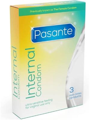 Pesary a dámské kondomy - Pasante Internal Dámský kondom bez latexu 3 ks - 5060150682551