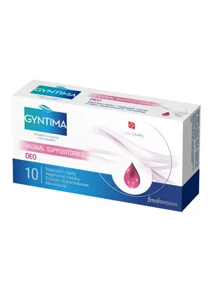 Intimní hygiena - Gyntima vaginální čípky Deo 10 ks - hph3743516